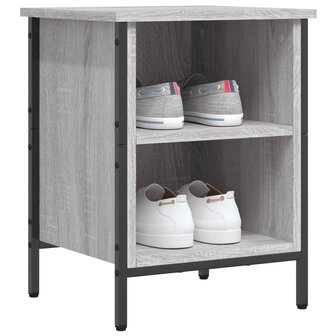 Schoenenkast 38x35x50 cm bewerkt hout grijs sonoma eikenkleurig 3