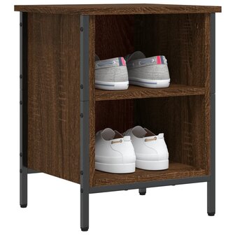 Schoenenkast 38x35x50 cm bewerkt hout bruin eikenkleur 3