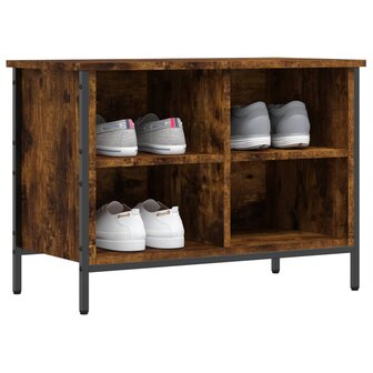 Schoenenkast 69x35x50 cm bewerkt hout gerookt eikenkleurig 3