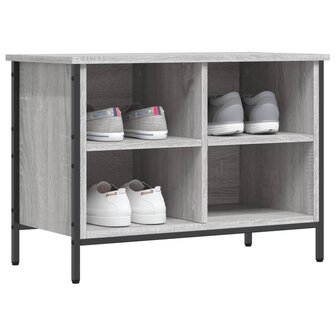 Schoenenkast 69x35x50 cm bewerkt hout grijs sonoma eikenkleurig 3