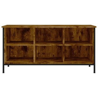 Schoenenkast 100x35x50 cm bewerkt hout gerookt eikenkleurig 5