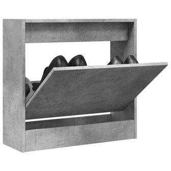 Schoenenkast 60x21x57 cm bewerkt hout betongrijs 1