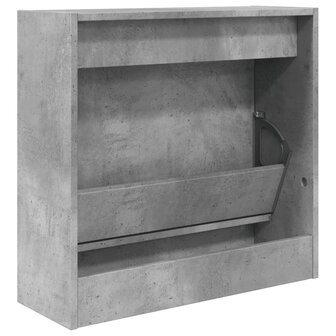 Schoenenkast 60x21x57 cm bewerkt hout betongrijs 7