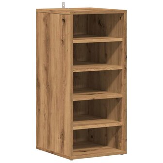 Schoenenkast 32x35x70 cm bewerkt hout artisanaal eikenkleur 2