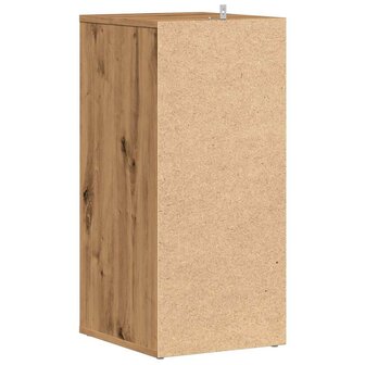 Schoenenkast 32x35x70 cm bewerkt hout artisanaal eikenkleur 6