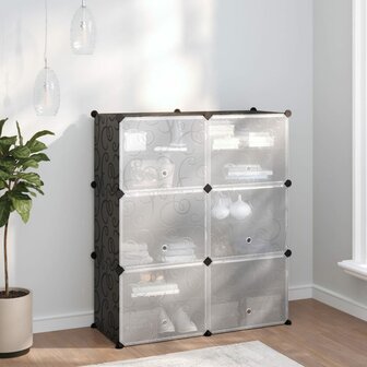 Schoenenrek 84,5x31x93,5 cm polypropeen zwart 1