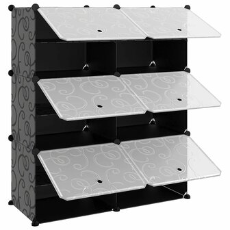 Schoenenrek 84,5x31x93,5 cm polypropeen zwart 6