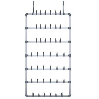 Schoenenrek hangend 66x13x139 cm zilverkleurig 3