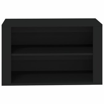 Schoenenrek 75x35x45 cm bewerkt hout zwart 5
