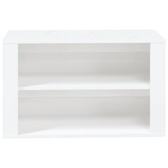 Schoenenrek 75x35x45 cm bewerkt hout hoogglans wit 5