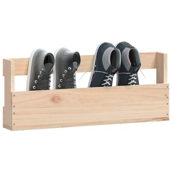 Wandschoenenrekken 2 st 59x9x23 cm massief grenenhout 4
