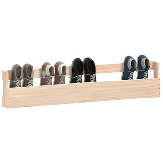 Wandschoenenrekken 2 st 110x9x23 cm massief grenenhout 4