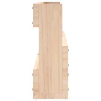 Wandschoenenrekken 2 st 110x9x23 cm massief grenenhout 7