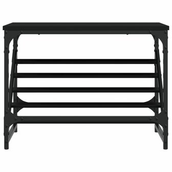 Schoenenrek 60x30x45 cm bewerkt hout zwart 4