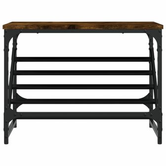 Schoenenrek 60x30x45 cm bewerkt hout gerookt eikenkleurig 4
