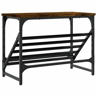 Schoenenrek 60x30x45 cm bewerkt hout gerookt eikenkleurig 6