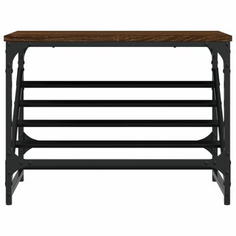 Schoenenrek 60x30x45 cm bewerkt hout bruin eikenkleur 4