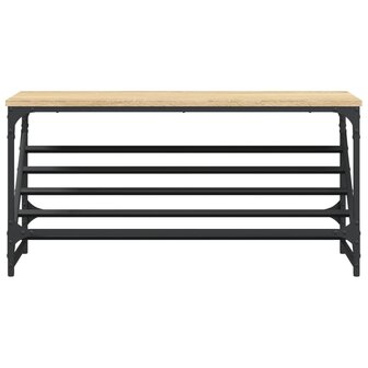 Schoenenrek 90x30x45 cm bewerkt hout sonoma eikenkleurig 4