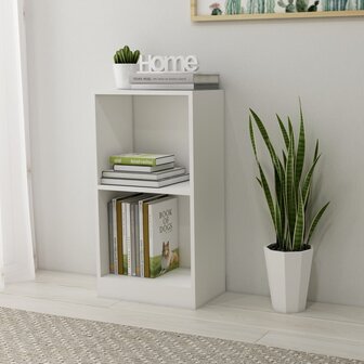 Boekenkast 40x24x75 cm bewerkt hout wit 1