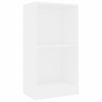 Boekenkast 40x24x75 cm bewerkt hout wit 2