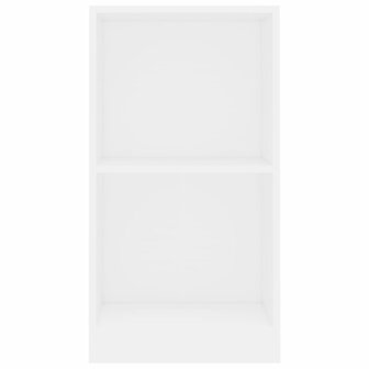 Boekenkast 40x24x75 cm bewerkt hout wit 4