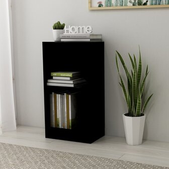 Boekenkast 40x24x75 cm bewerkt hout zwart 1
