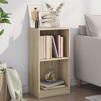Boekenkast 40x24x75 cm bewerkt hout sonoma eikenkleurig 1