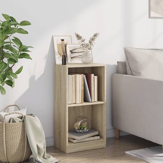Boekenkast 40x24x75 cm bewerkt hout sonoma eikenkleurig 3