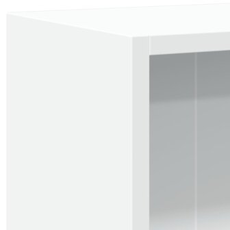 Boekenkast 60x24x76 cm bewerkt hout wit 8
