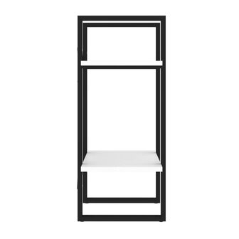 Boekenkast met 2 schappen 40x30x70 cm bewerkt hout wit 5
