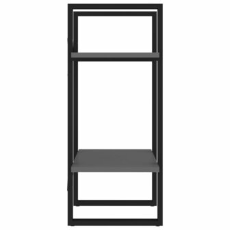 Boekenkast met 2 schappen 40x30x70 cm bewerkt hout grijs 6