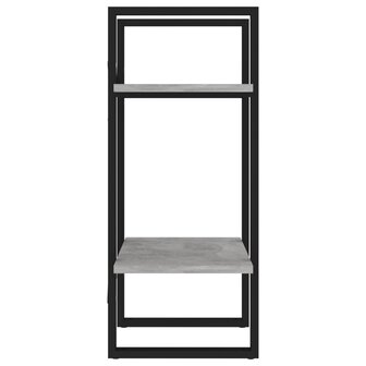 Boekenkast met 2 schappen 40x30x70 cm bewerkt hout betongrijs 6