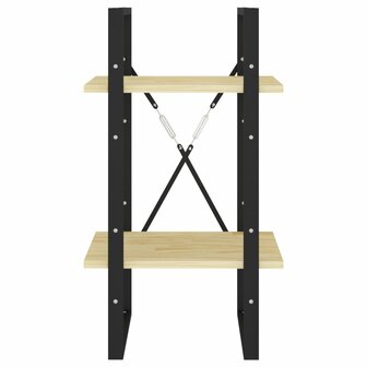 Boekenkast met 2 schappen 40x30x70 cm massief grenenhout 5