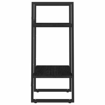 Boekenkast met 2 schappen 40x30x70 cm massief grenenhout zwart 6