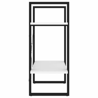 Boekenkast met 2 schappen 60x30x70 cm bewerkt hout wit 6