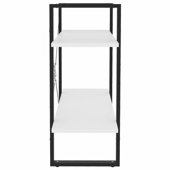 Boekenkast met 2 schappen 80x30x70 cm spaanplaat wit 5