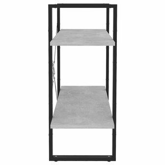Boekenkast met 2 schappen 80x30x70 cm spaanplaat betongrijs 5