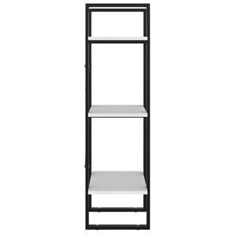 Boekenkast met 3 schappen 40x30x105 cm bewerkt hout wit 6