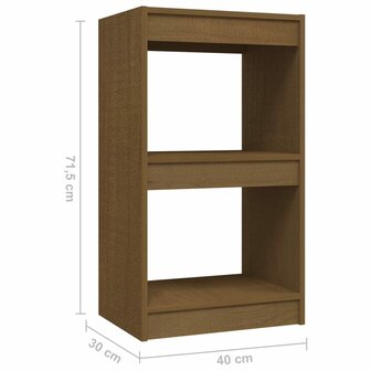 Boekenkast 40x30x71,5 cm massief grenenhout honingbruin 8