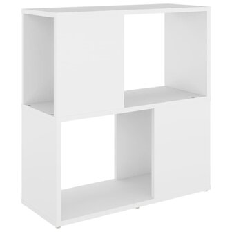 Boekenkast 60x24x63 cm bewerkt hout wit 2