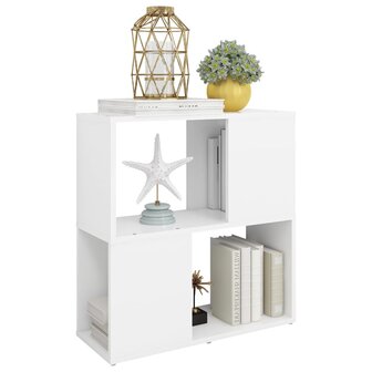 Boekenkast 60x24x63 cm bewerkt hout wit 5