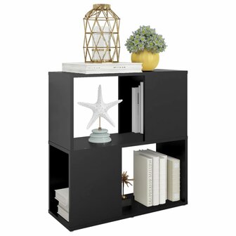 Boekenkast 60x24x63 cm bewerkt hout zwart 5