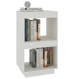 Boekenkast 40x35x71 cm massief grenenhout wit 4