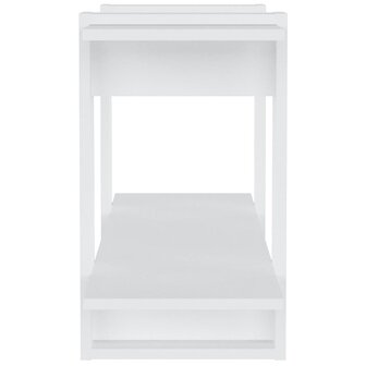 Boekenkast 100x30x51 cm bewerkt hout wit 4