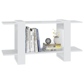 Boekenkast 100x30x51 cm bewerkt hout wit 5