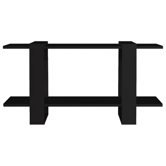 Boekenkast 100x30x51 cm bewerkt hout zwart 3