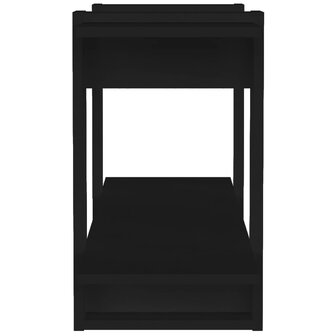 Boekenkast 100x30x51 cm bewerkt hout zwart 4
