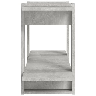 Boekenkast 100x30x51 cm bewerkt hout betongrijs 4