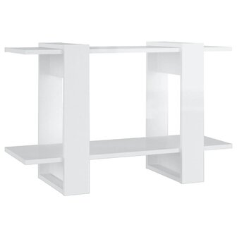 Boekenkast/kamerscherm 80x30x51 cm hoogglans wit 2
