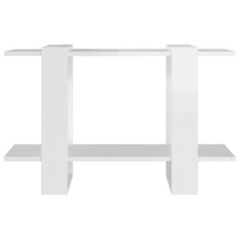 Boekenkast/kamerscherm 80x30x51 cm hoogglans wit 5
